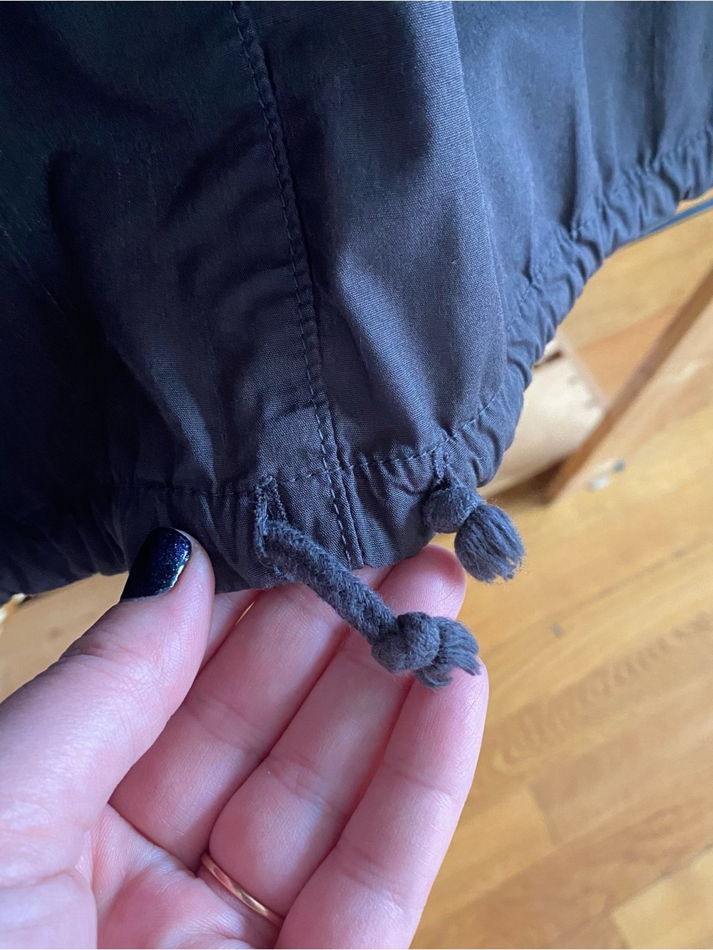 Prairie Underground Dark Gray Ruched Open Front Jacket Large - Picture 11 of 15